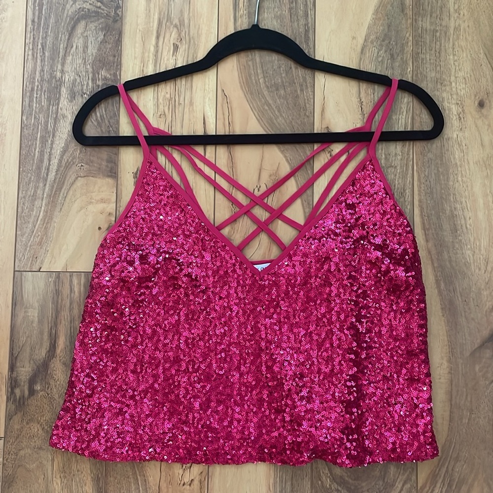 Express Olivia Culpo pink Tank Top
